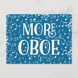 Mer Oboe - Blue White Music Vykort