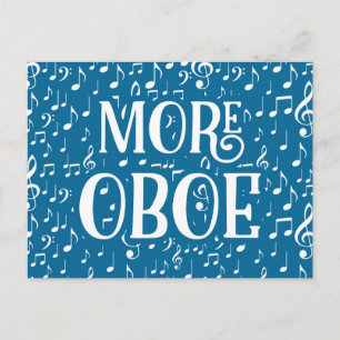 Mer Oboe - Blue White Music Vykort