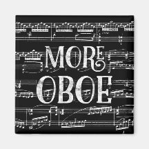 Mer Oboe Chalkboard - Black White Music