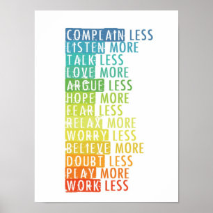Mer och mindre Poster