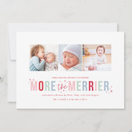 Mer om Merrier Helgdag Tillkännagivande för födels Julkort