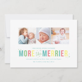 Mer om Merrier Helgdag Tillkännagivande för födels Julkort