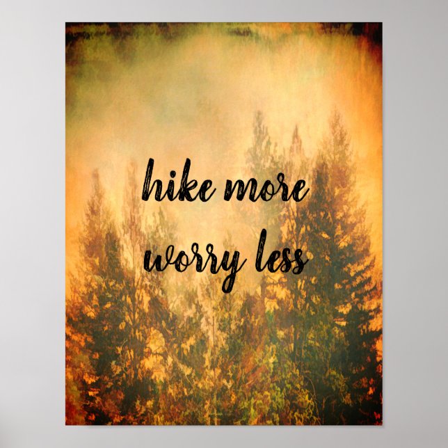 Mer oro är mindre citat naturart i gräs träd poster (Framsidan)