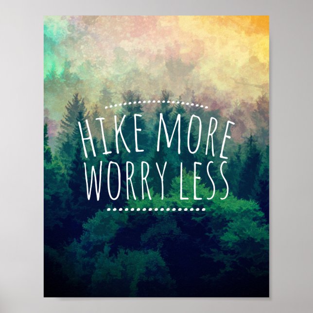 Mer oro är mindre citattext om naturkonst poster (Framsidan)