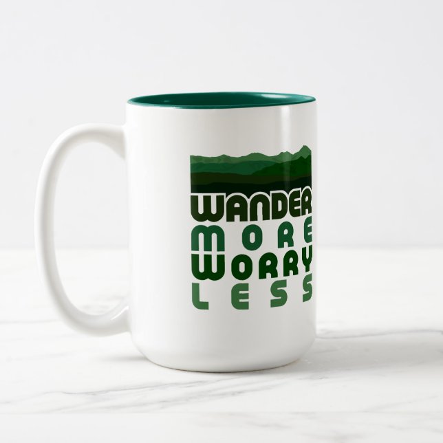 Mer oro mindre än två-tonkaffe Mugg (Vänster)