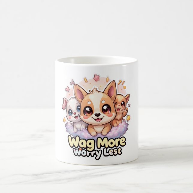 Mer oro mindre Mugg Cute Puppy Coffee Kopp (Center)