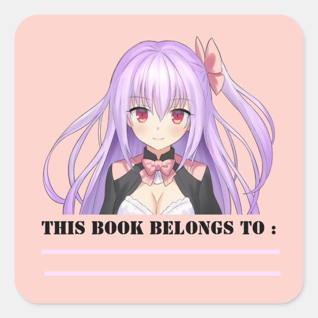 mer personlighet fyrkantigt klistermärke (Framsida)