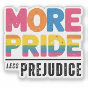 Mer Pride mindre fördomar Klistermärken
