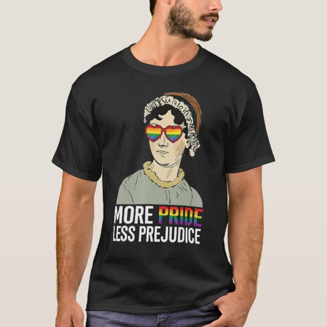Mer Pride mindre fördomar mot hbt Jane Austen Prou T Shirt (Framsida)
