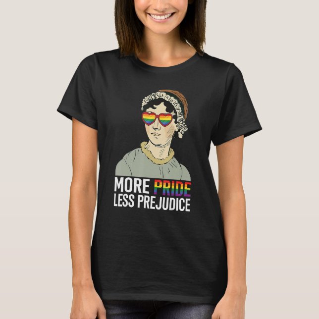 Mer Pride mindre fördomar mot hbt Jane Austen Prou T Shirt (Framsida)