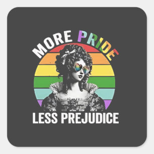 Mer Pride mindre fördomar mot hbt-personer i Gay p Fyrkantigt Klistermärke