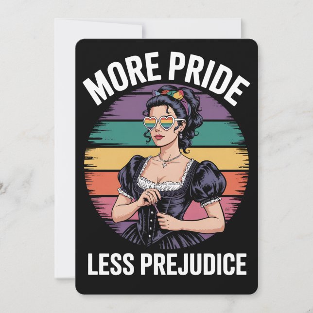Mer Pride mindre fördomar mot HBT TQ Gay pride All Inbjudningar (Framsida)