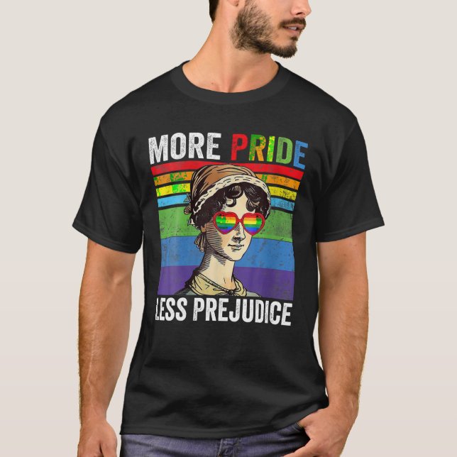 Mer Pride Mindre fördomar Pride Månadsinmatning T  Shirt (Framsida)