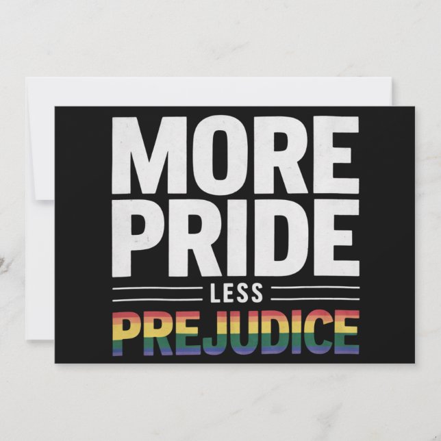 Mer Pride Mindre fördomsfri lgbt Gay pride månad Inbjudningar (Framsida)