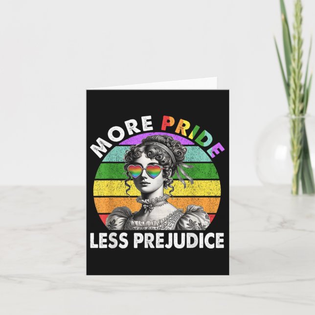 Mer Pride Mindre fördomsfri Pride Månad Lgbtq Gay  Kort (Framsida)