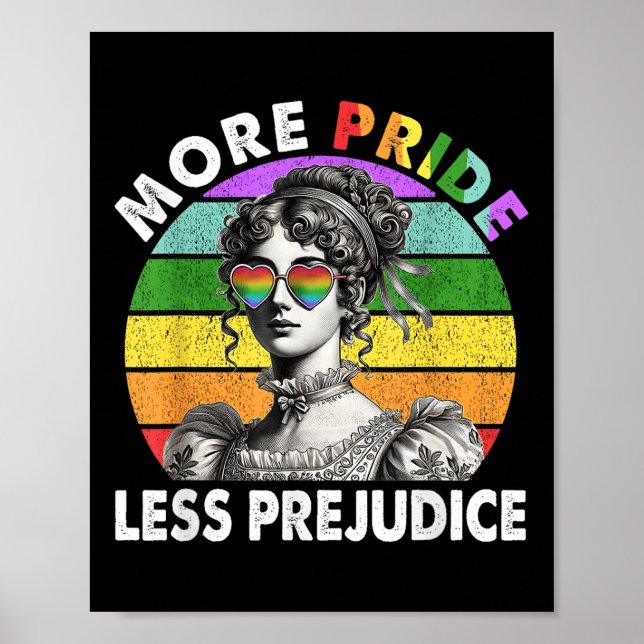 Mer Pride Mindre fördomsfri Pride Månad Lgbtq Gay  Poster (Framsidan)
