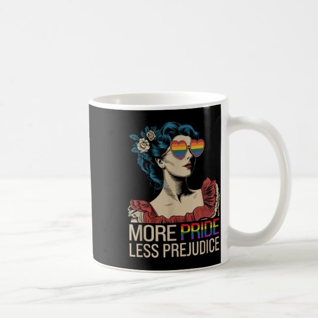 Mer Pride Mindre fördomsfri Pride Månad lgbtq Kaffemugg (Höger)