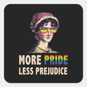 Mer Pride Mindre fördomsfri prissättning för lgbt Fyrkantigt Klistermärke