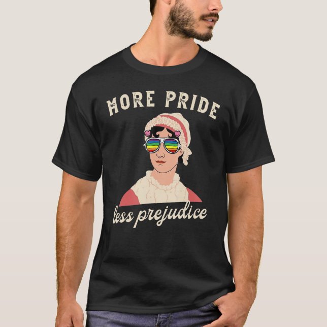 Mer Pride Mindre fördomsfri proud HGBT Ally Pride  T Shirt (Framsida)