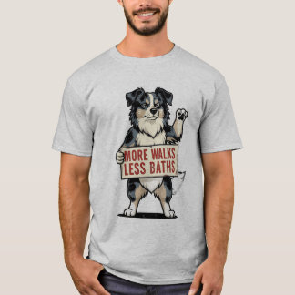 Mer promenader mindre bad hundtröja t shirt
