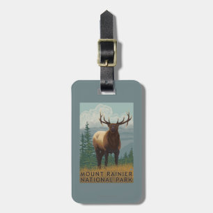 Mer regnig nationalpark, WashingtonElk plats Bagagebricka