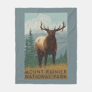Mer regnig nationalpark, WashingtonElk plats Fleecefilt