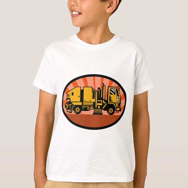 mer ren lastbil för gatasopare t-shirt (Framsida)