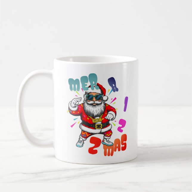 Mer rizz mas - Christmas Rizz funny Santa  Kaffemugg (Vänster)
