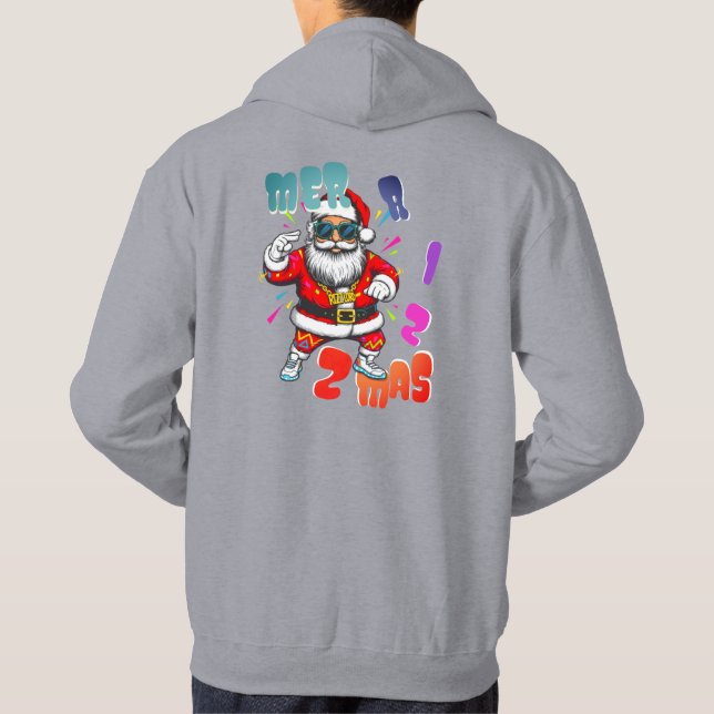 Mer rizz mas - Jul Rizz rolig tomte Hoodie (Baksida)