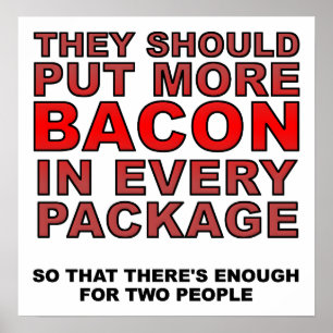 Mer rolig affisch för bacon