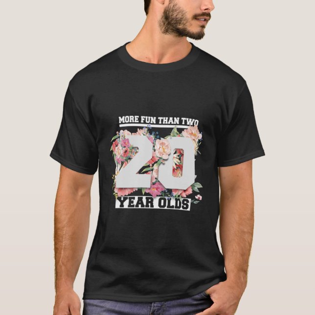 Mer Roligt än 20 år gamla 40 dagar gamla T Shirt (Framsida)