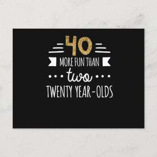 Mer Roligt än 20 årÄldre 40 dagar Vykort