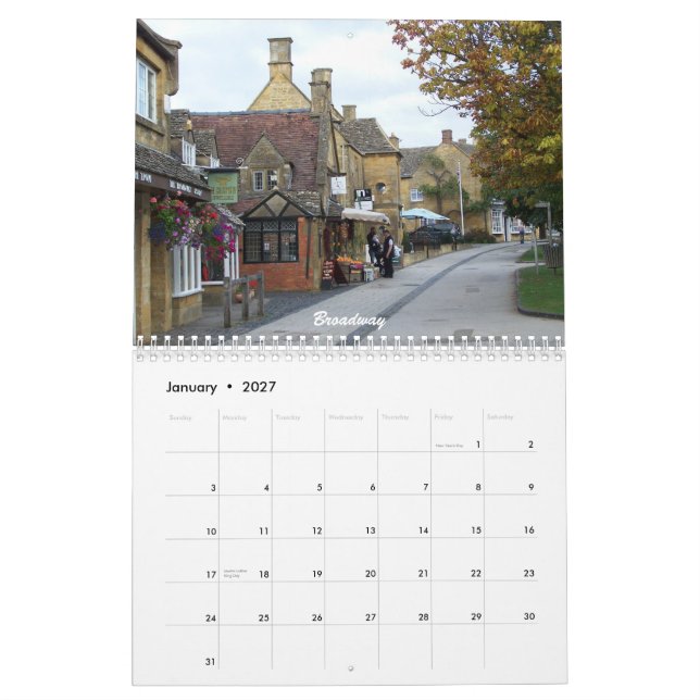 Mer sceniska England Kalender (Jan 2027)