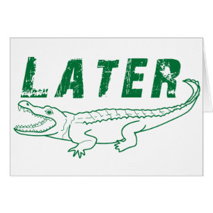 Mer sistnämnd alligator hälsningskort