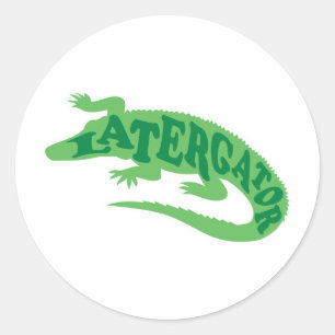 Mer sistnämnd alligator runt klistermärke