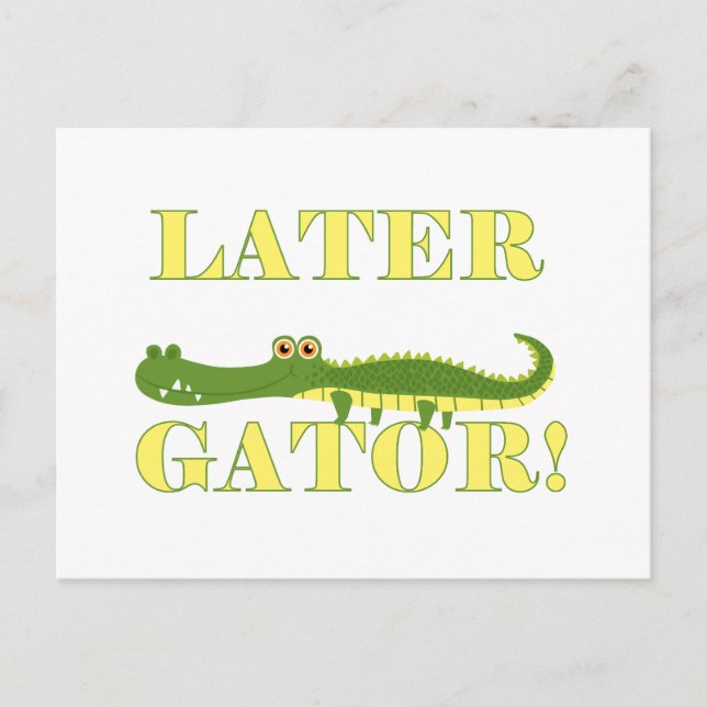 Mer sistnämnd alligator vykort (Framsida)