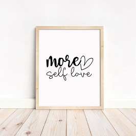 Mer Självkärlek - Boho Minimalistisk Motiverande Poster