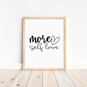 Mer Självkärlek - Boho Minimalistisk Motiverande Poster