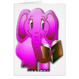 Mer smart elefant hälsningskort