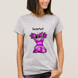 Mer snäll överrrakning? Rolig tecknadkatt, T-shirt