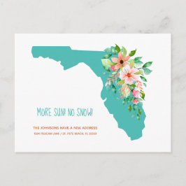 Mer Sol Ingen Snö Ny Adress Florida Karta Meddelande Vykort