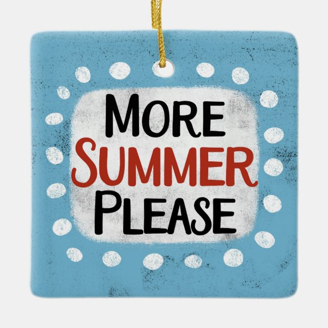 Mer sommartid, prydnad julgransprydnad keramik (Framsida)