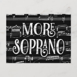 Mer Sopran Svarta Tavla - Svart Vit Sångare Vykort