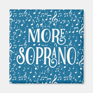 Mer Soprano - Blue White Singer Magnet