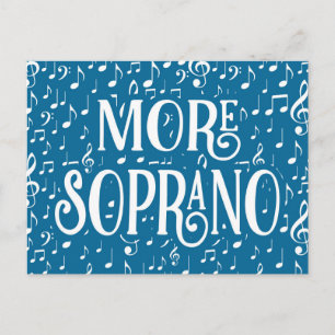 Mer Soprano - Blue White Singer Vykort