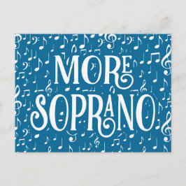 Mer Soprano - Blue White Singer Vykort