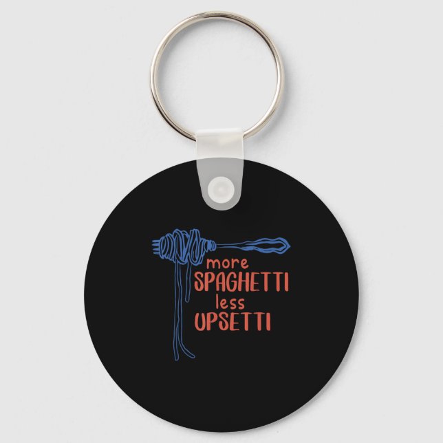 Mer Spagetti Mindre Etti Rolig Matlagning Spaghett Nyckelring (Framsida)