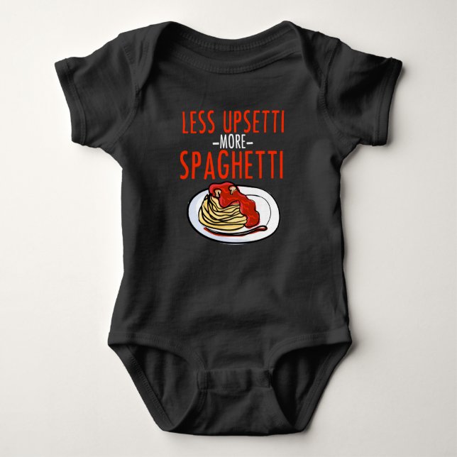 Mer spagetti mindre Upsetti - nudelpastaitalienare T Shirt (Framsida)