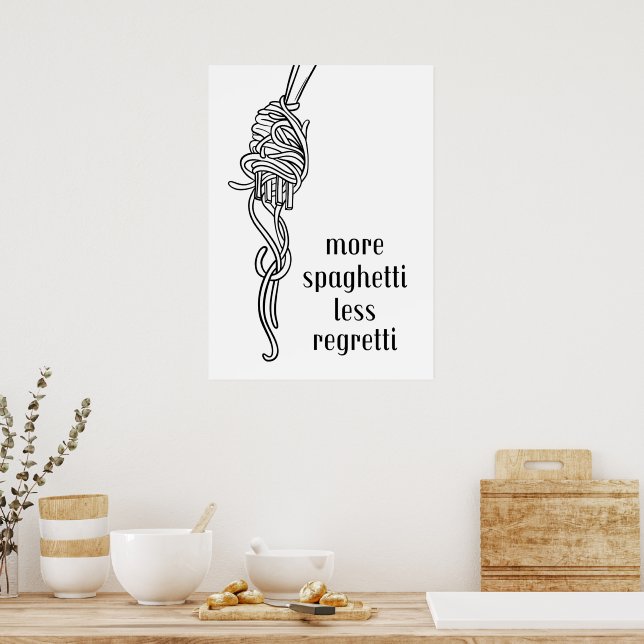 Mer spaghetti mindre beklagande poster (Kök)