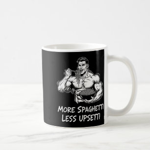 Mer Spaghetti Mindre Upsetti Bodybuilder Äter Past Kaffemugg